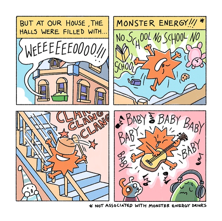 Mizuki crashes around the house with Monster Energy